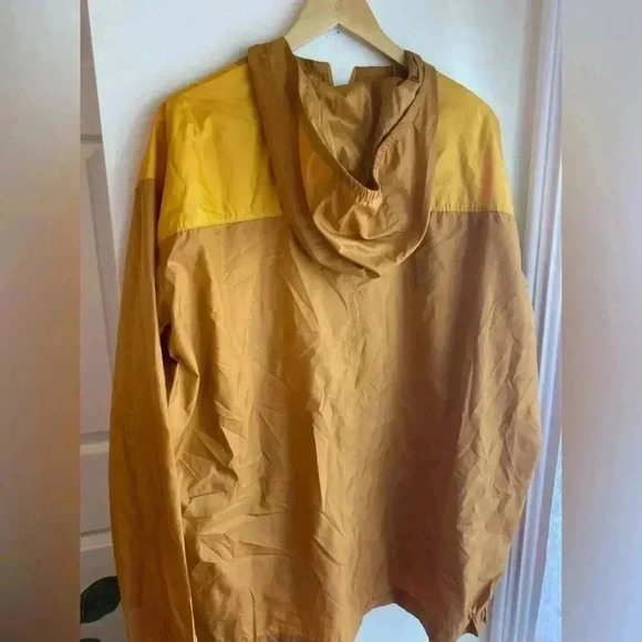 Columbia Mens Windbreaker XL Gold Yellow Hood Flashback Water Resistant Outdoor - Picture 12 of 13